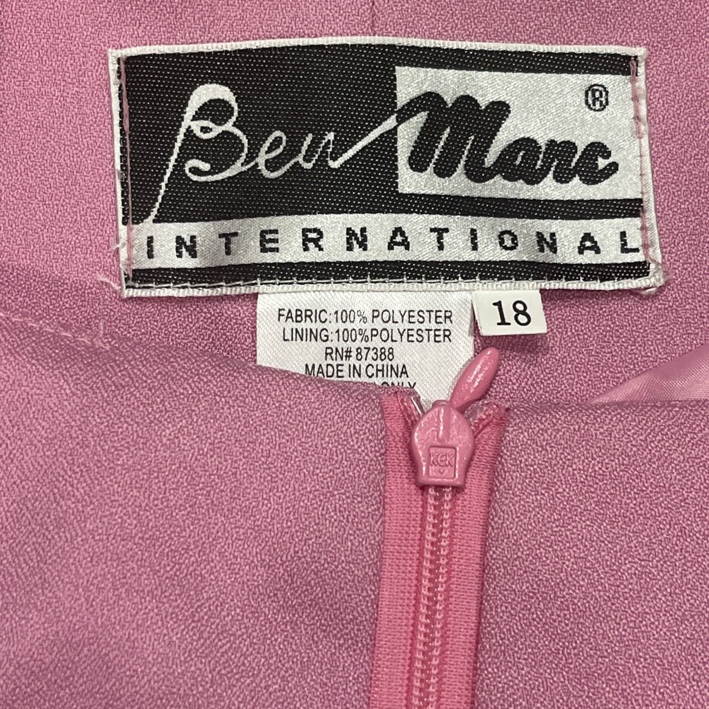 Ben Marc International Women's Church Suit Set Pink Dress & Jacket, Sz 18 EUC - Picture 4 of 15